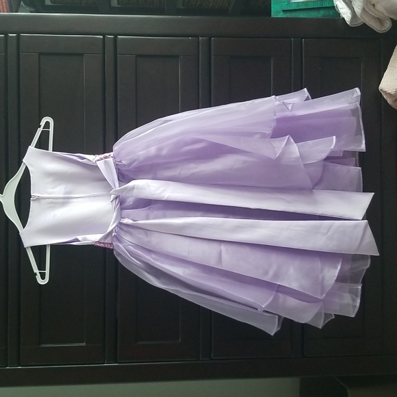 Purple flower girl/bridal dress - Picture 5 of 8